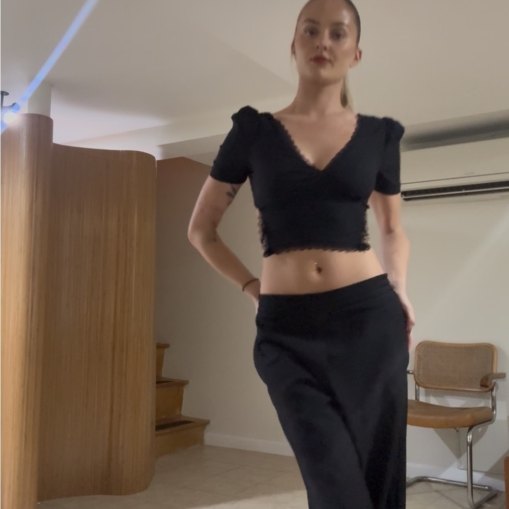 Elegant Black Crop Top